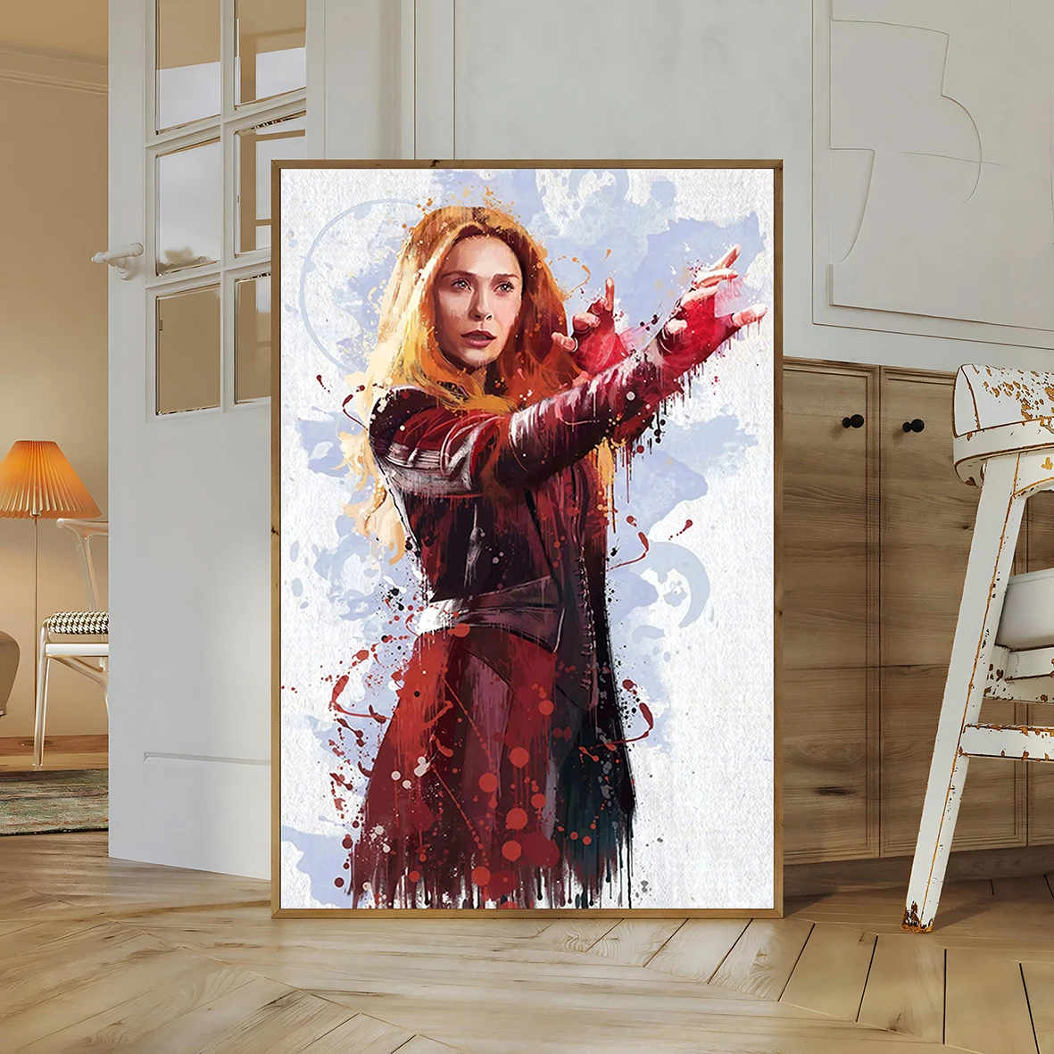 Scarlet Witch Wall Art | Elizabeth Olsen as Wanda Maximoff MCU Print | Chaos Magic Poster