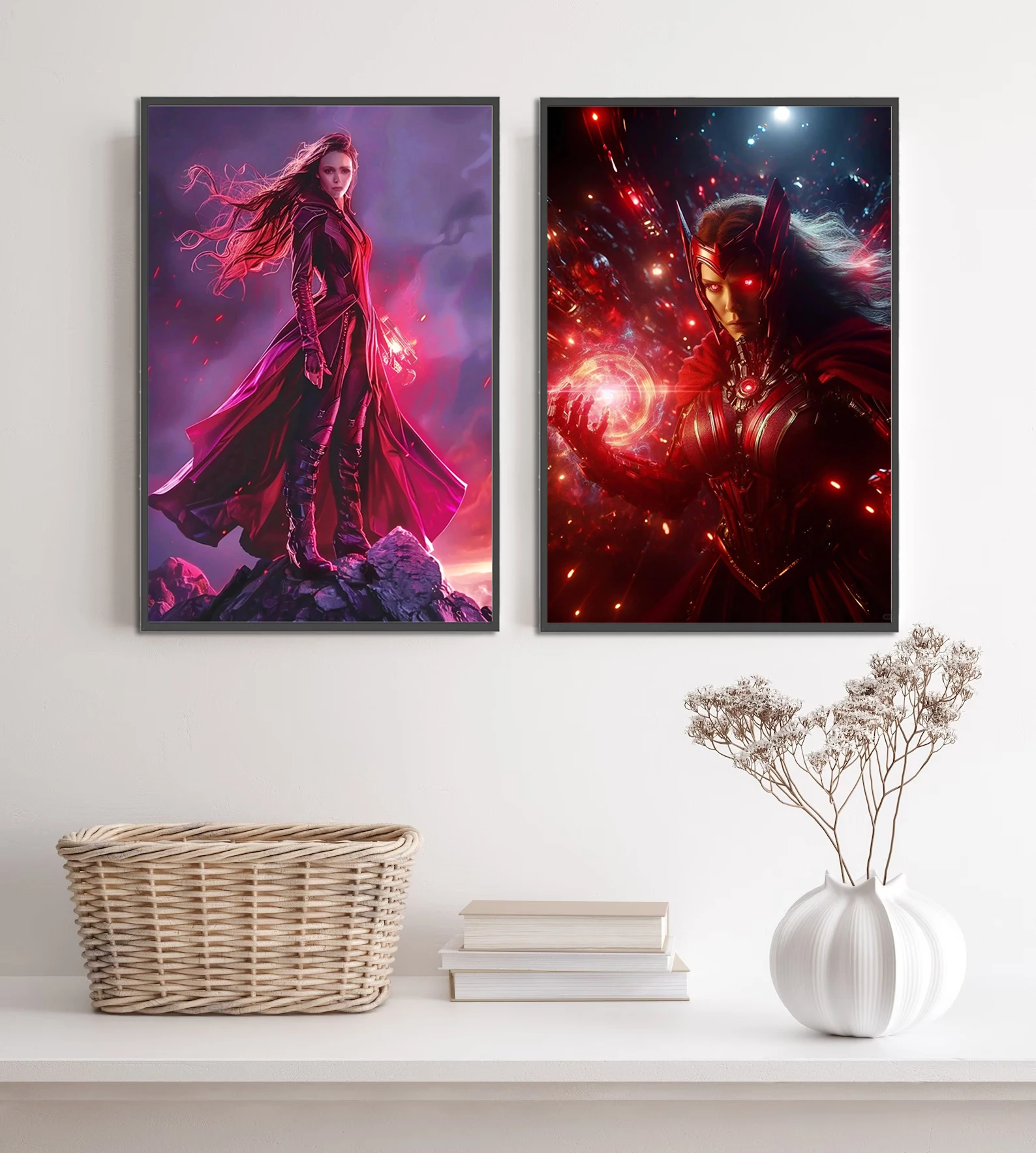 Scarlet Witch Wall Art | Wanda Maximoff Chaos Magic Print | Elizabeth Olsen MCU Poster - View 4