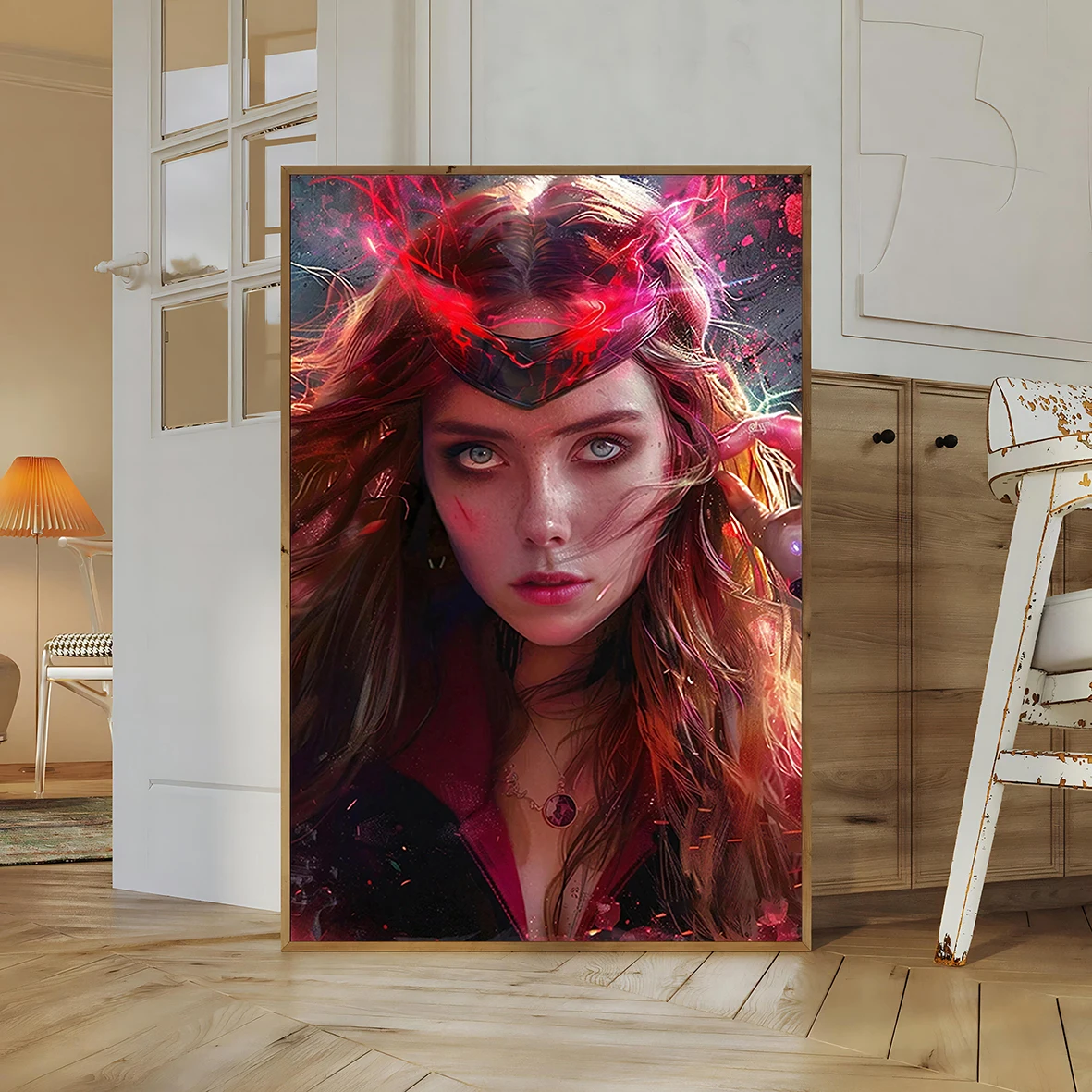 Scarlet Witch Wall Art | Wanda Maximoff Chaos Magic Print | Elizabeth Olsen MCU Poster
