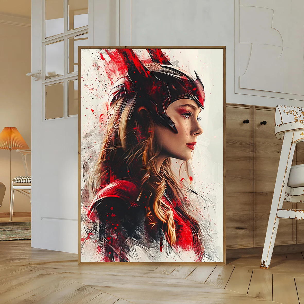 Scarlet Witch Wall Art | Wanda Maximoff Print ft. Elizabeth Olsen | MCU WandaVision & Multiverse of Madness Poster