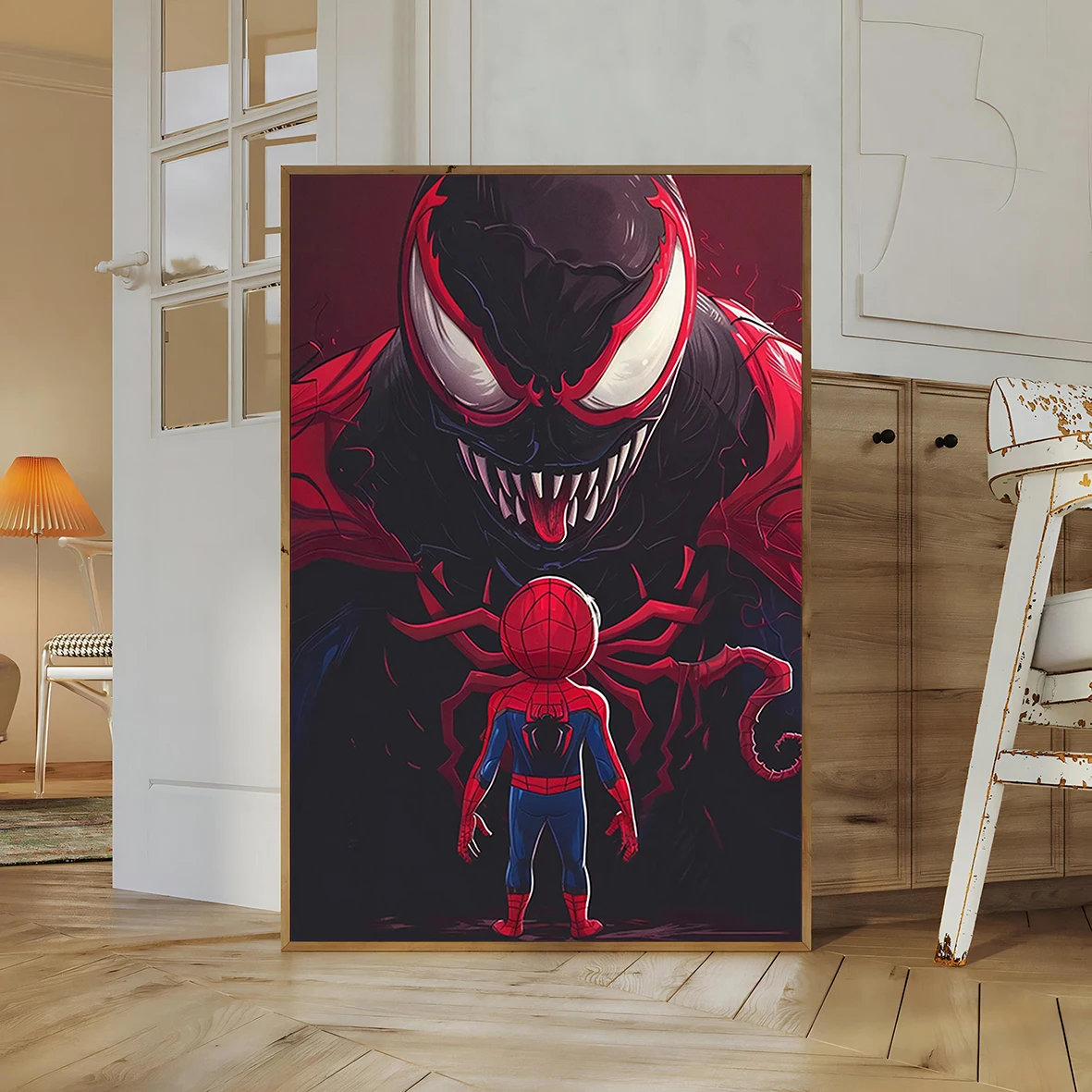 Spider-Man vs Venom Wall Art | Epic Marvel Comics Print | Peter Parker & Miles Morales Spider-Verse Poster