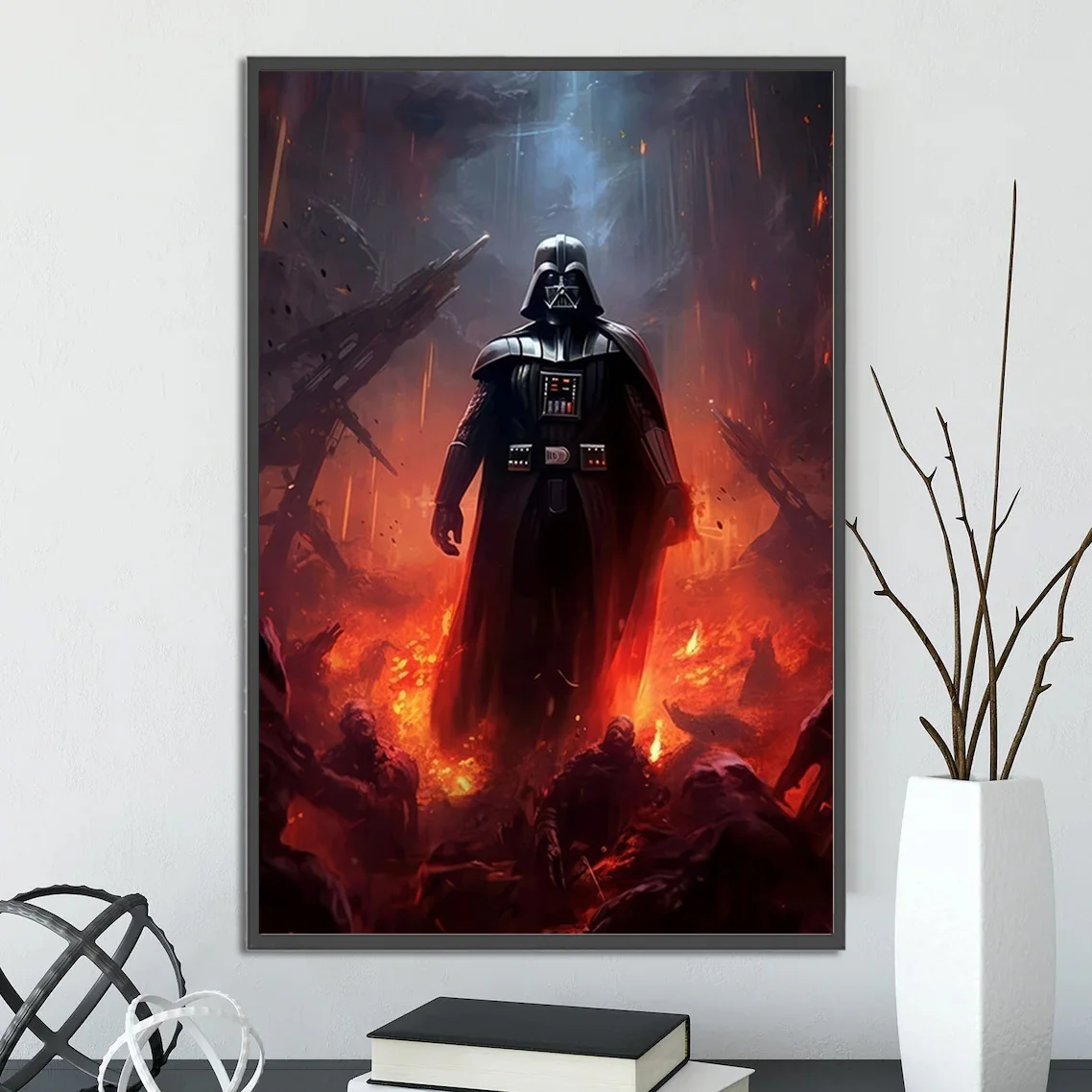Star Wars Darth Vader Wall Art | Epic Sith Lord Print | Galactic Empire Decor for Fans of The Skywalker Saga