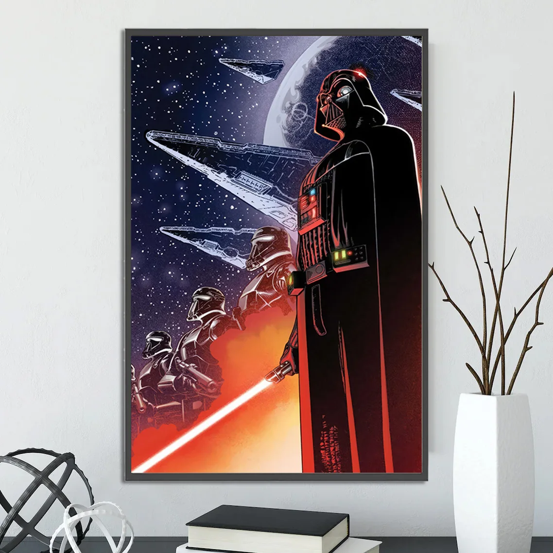 Star Wars Darth Vader Wall Art | Sith Lord Galactic Empire Print | Skywalker Saga Movie Poster