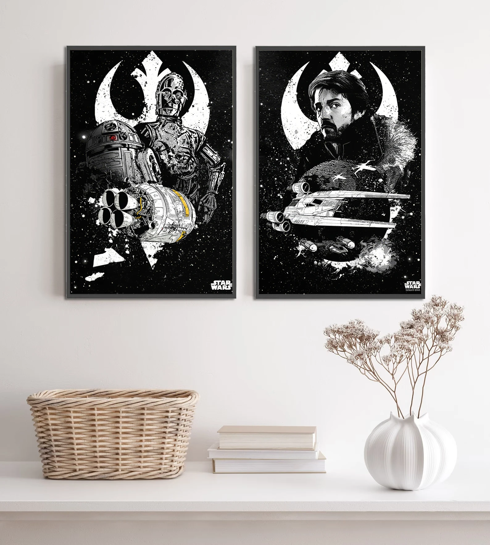 Star Wars Rebel Pilot Wall Art | Skywalker Saga & The Force Inspired Print | Featuring Star Wars Characters & Han Solo Actor Tribute Decor - View 3