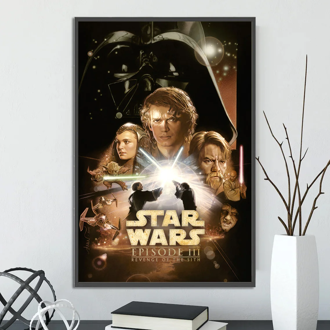 Star Wars Revenge of the Sith Movie Poster | Anakin Skywalker to Darth Vader Wall Art | Jedi vs Sith Sci-Fi Print
