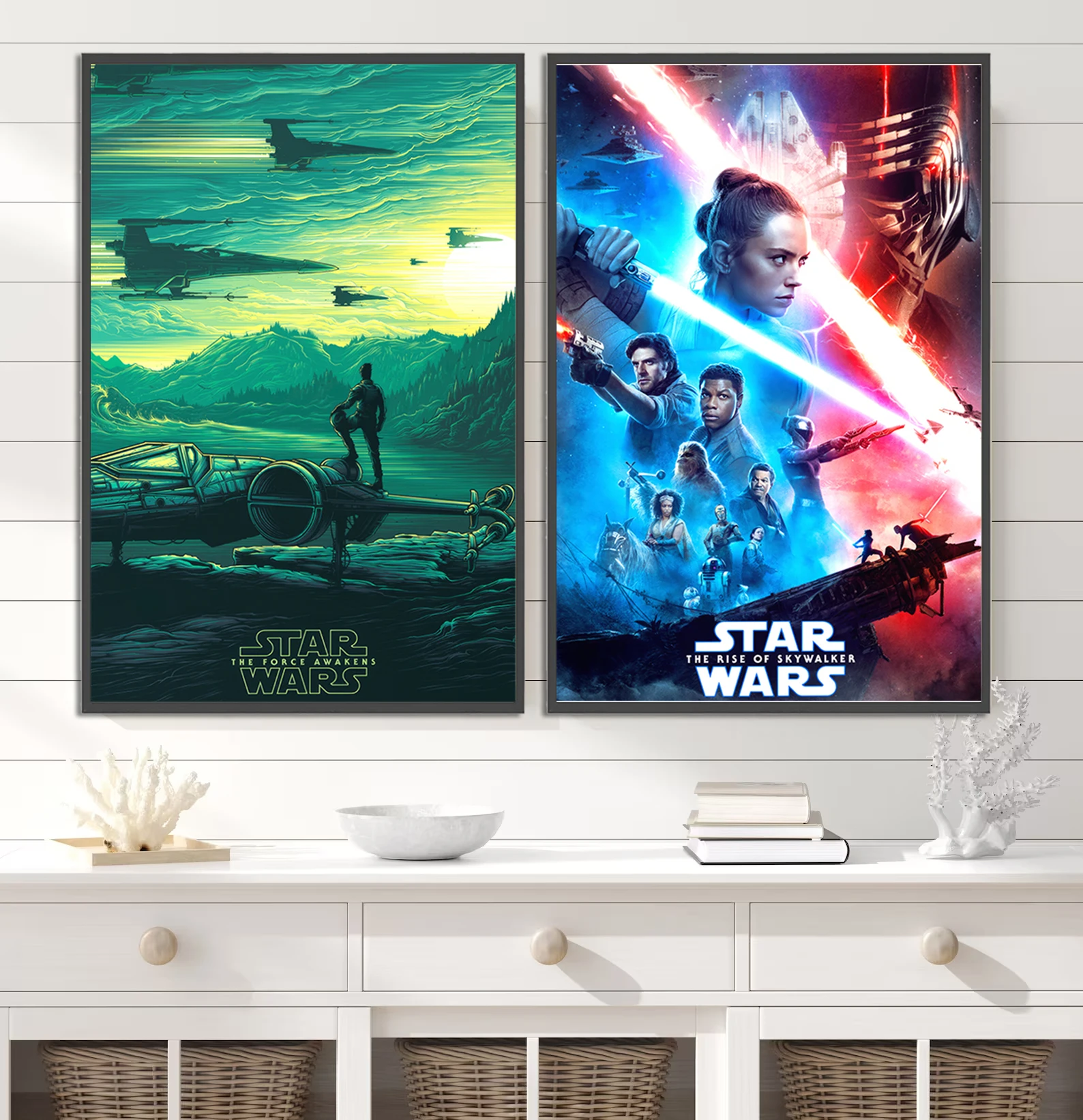 Star Wars Saga Wall Art | Epic Jedi vs. Sith Print | Luke Skywalker & Darth Vader Inspired Decor - View 4