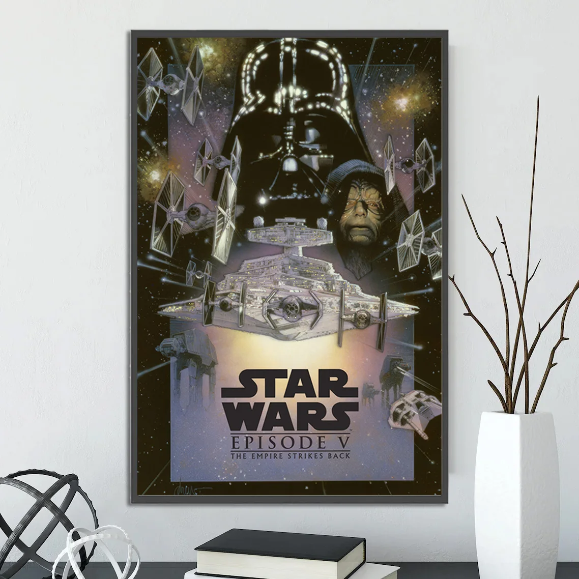 Star Wars: The Empire Strikes Back Movie Poster | Epic Skywalker Saga Wall Art Print | Featuring Darth Vader, Jedi & Sith Conflict