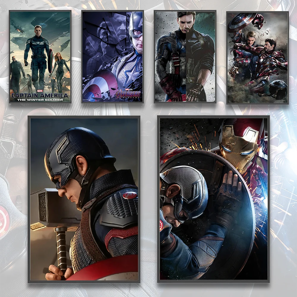 The Avengers Wall Art: Iron Man vs Captain America Print | Marvel Cinematic Universe Collectible Decor Featuring The Avengers Cast - View 2