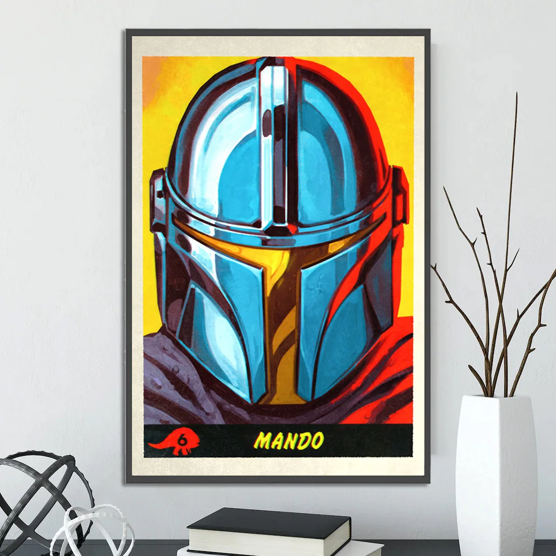 The Mandalorian Wall Art | Mando (Din Djarin) Poster Print | Pedro Pascal Star Wars Mandalorian Decor
