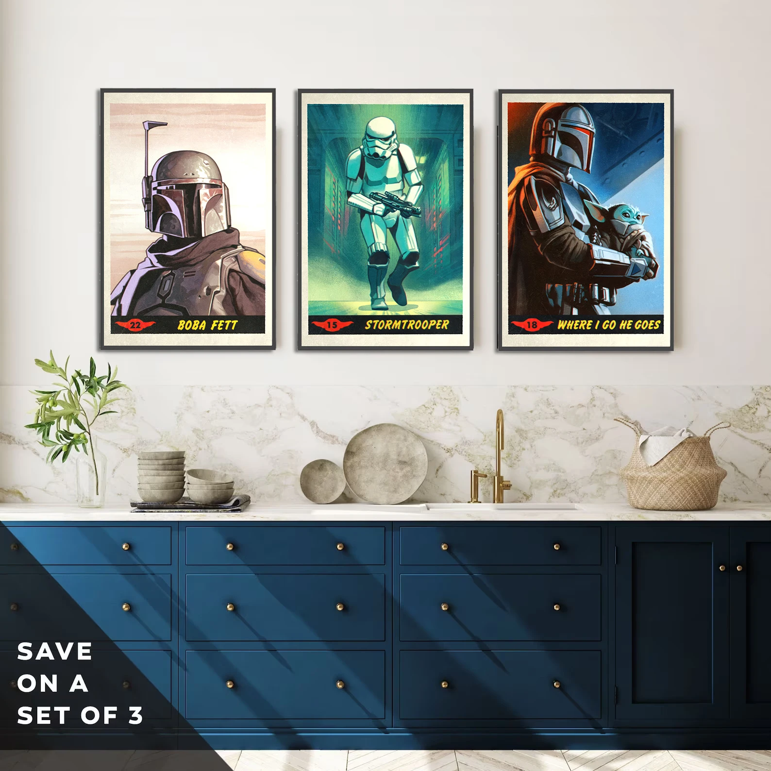 The Mandalorian Wall Art | Mando (Din Djarin) Poster Print | Pedro Pascal Star Wars Mandalorian Decor - View 5