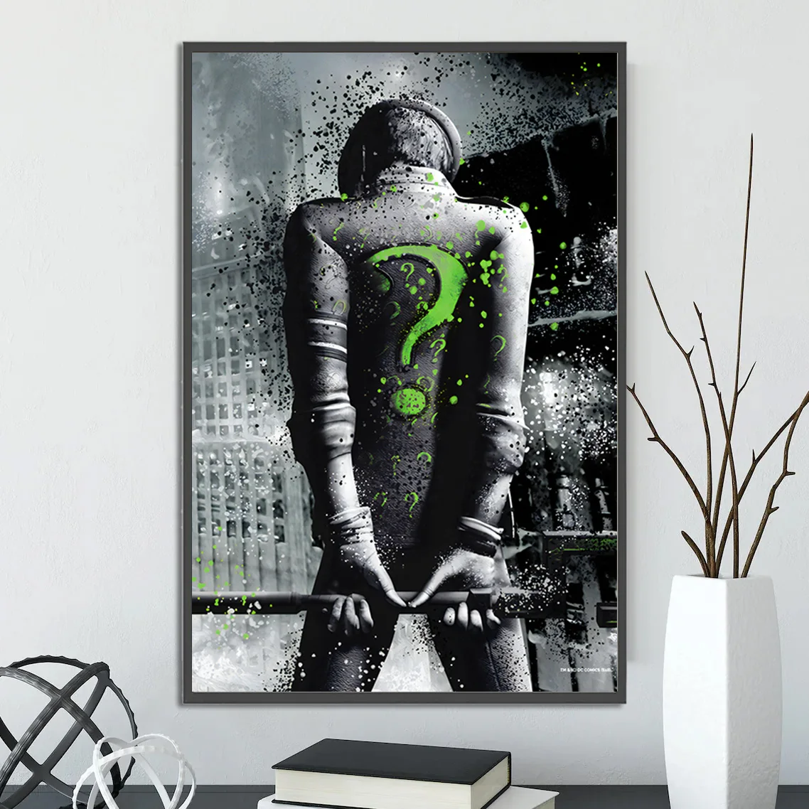 The Riddler Wall Art | Paul Dano Riddler Print | DC Comics Batman Villains Poster | Edward Nygma Art