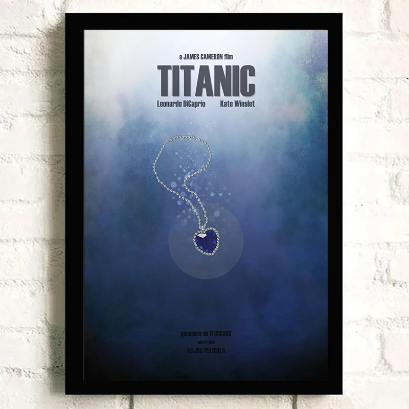 Titanic Classic Movie Poster – Jack & Rose with Ocean Liner Below | White Background 1997 Film Romance Print - Image 4