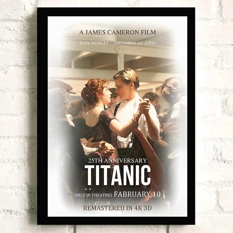 Titanic Classic Movie Poster – Jack & Rose with Ocean Liner Below | White Background 1997 Film Romance Print - Image 5