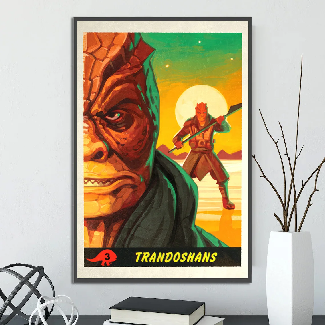 Trandoshans Wall Art | Featuring Bossk, the Infamous Trandoshan Bounty Hunter | Star Wars Print