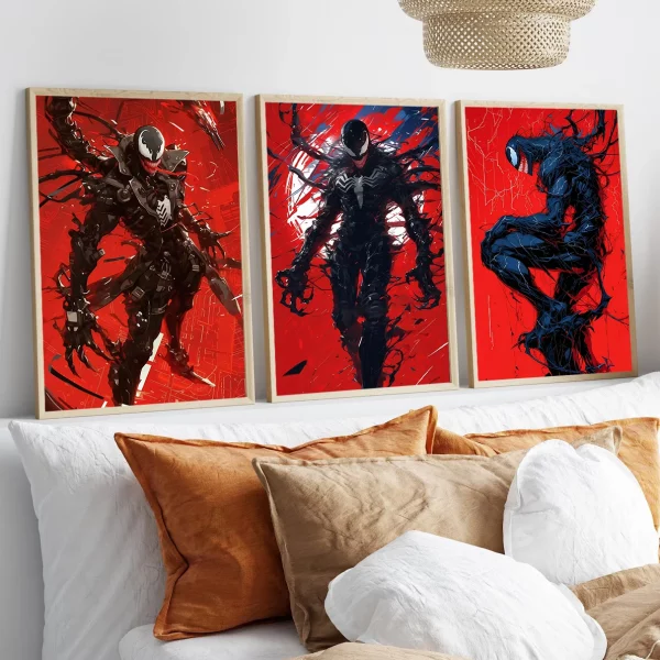 Venom Movie & Spider-Man Symbiote Wall Art | Tom Hardy Marvel Comics Print - View 4