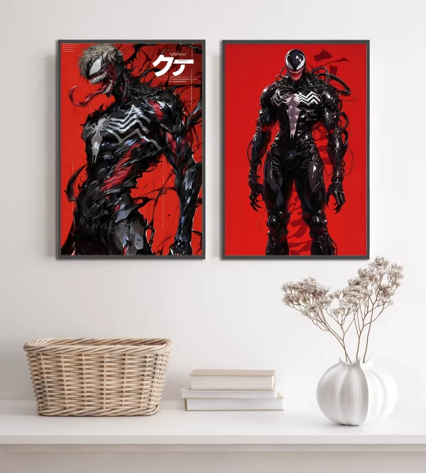 Venom Movie & Spider-Man Symbiote Wall Art | Tom Hardy Marvel Comics Print - View 3