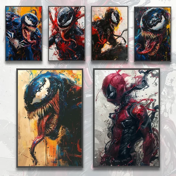 Venom Movie & Spider-Man Symbiote Wall Art | Tom Hardy Marvel Comics Print