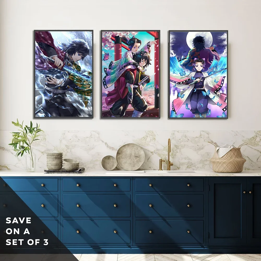 Zenitsu Agatsuma Thunder Breathing Wall Art | Demon Slayer Kimetsu no Yaiba Anime Print | Featuring Zenitsu God Speed & First Form - View 5