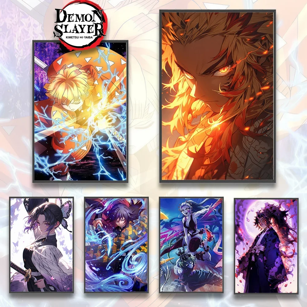Zenitsu Agatsuma Thunder Breathing Wall Art | Premium Demon Slayer & Kimetsu no Yaiba Zenitsu Print - View 2