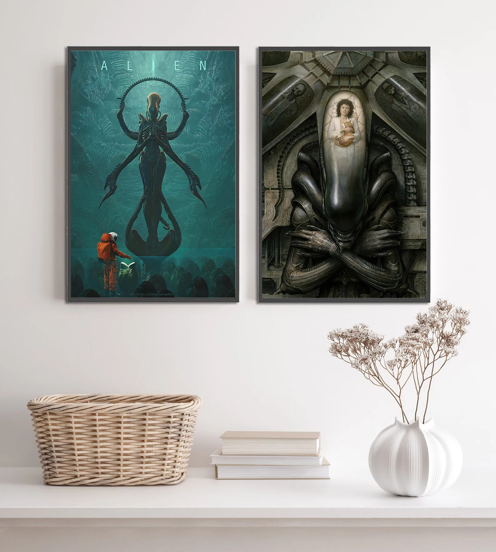 Alien Xenomorph Wall Art | Ridley Scott & Sigourney Weaver Inspired Sci-Fi Horror Print - View 4