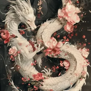 Ancient Chinese Dragon Wall Art: Imperial Loong & Mythology Print | Good Luck Symbol for Lunar New Year