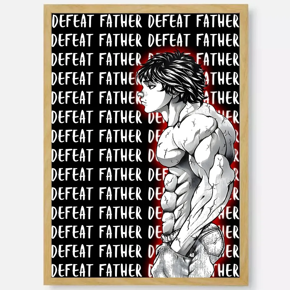 Baki Hanma 'Defeat Father' Wall Art | Epic Son of Ogre Anime & Manga Print