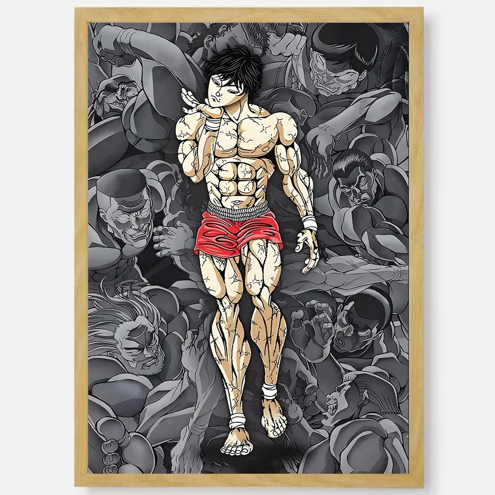 Baki the Grappler Poster | Baki Hanma Martial Arts Anime Wall Art | Featuring Yujiro Hanma & Maximum Tournament Characters