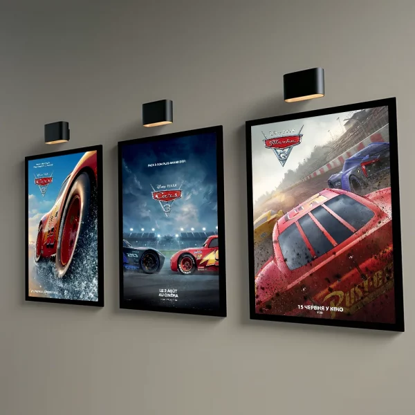 Cars 3 Movie Poster | Lightning McQueen Crash Wall Art | Pixar Animated Racing Movie Print | Featuring Cruz Ramirez & Jackson Storm - View 5