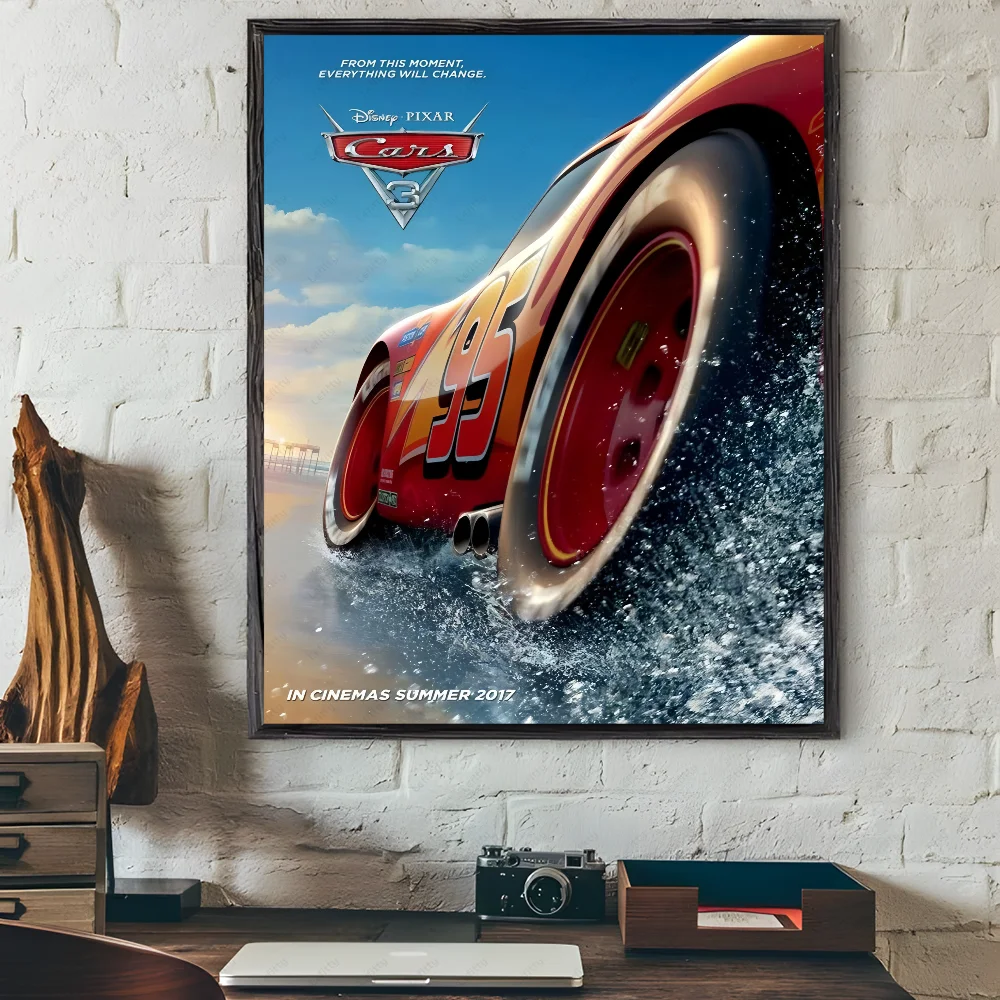 Cars 3 Movie Wall Art | Lightning McQueen Print | Disney Pixar Animated Racing Movie Poster ft. Owen Wilson - View 3