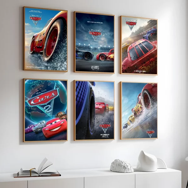 Cars Movie Wall Art: Lightning McQueen, Cruz & Storm Print | Premium Film Poster for Fans of **Luxury Car Brands** & Animation - View 6