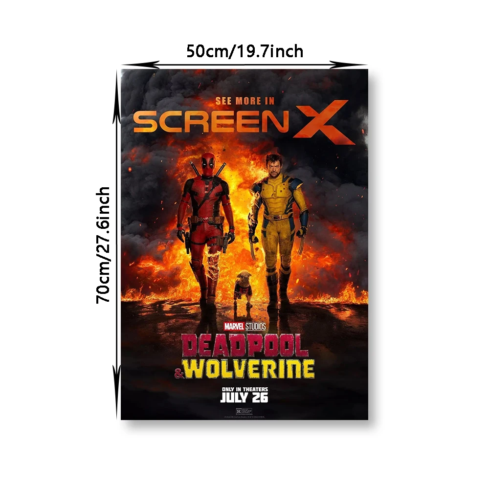 Deadpool & Wolverine Movie Poster | Ryan Reynolds & Hugh Jackman MCU Wall Art | Deadpool 3 Marvel Print - View 7