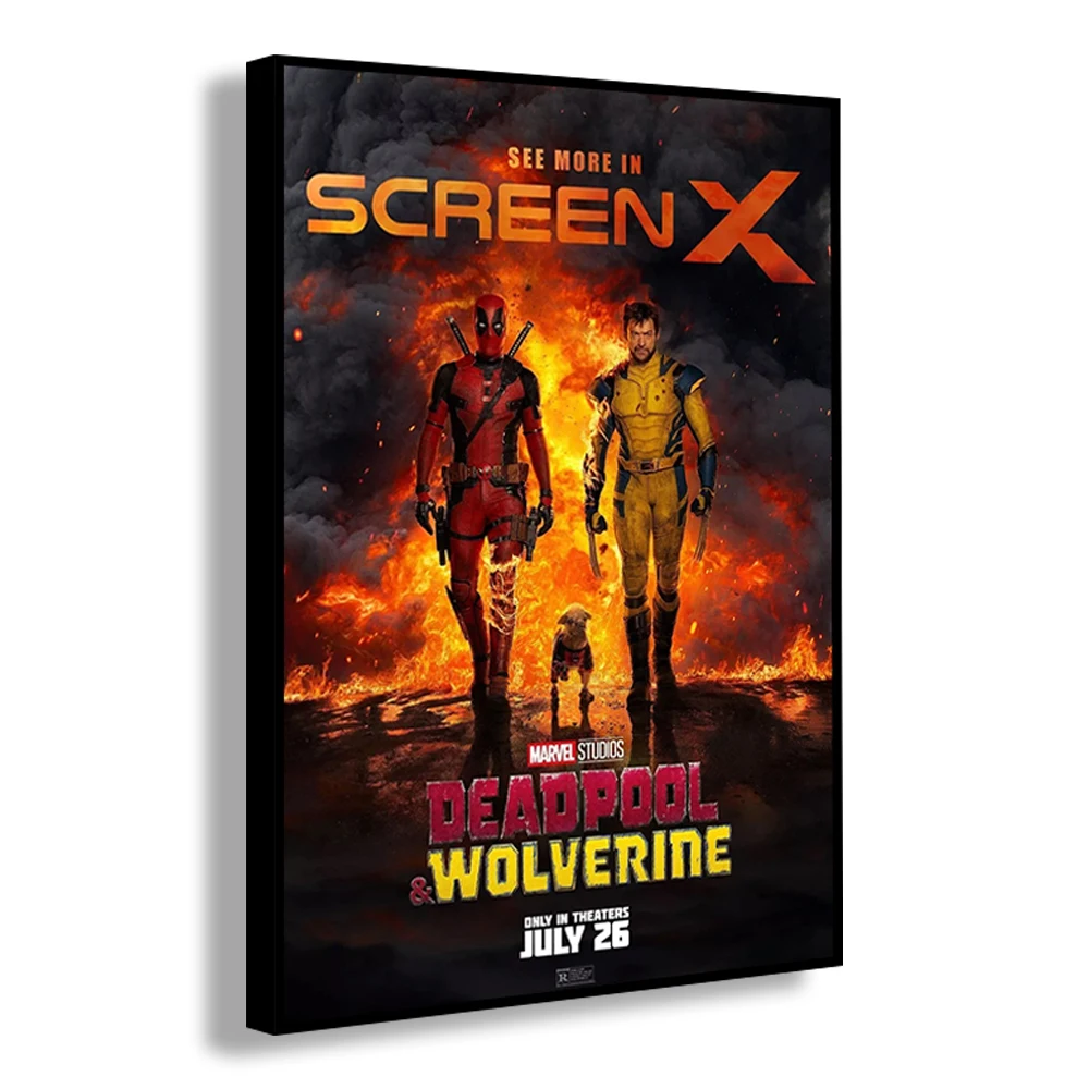 Deadpool & Wolverine Movie Poster | Ryan Reynolds & Hugh Jackman MCU Wall Art | Deadpool 3 Marvel Print - View 5
