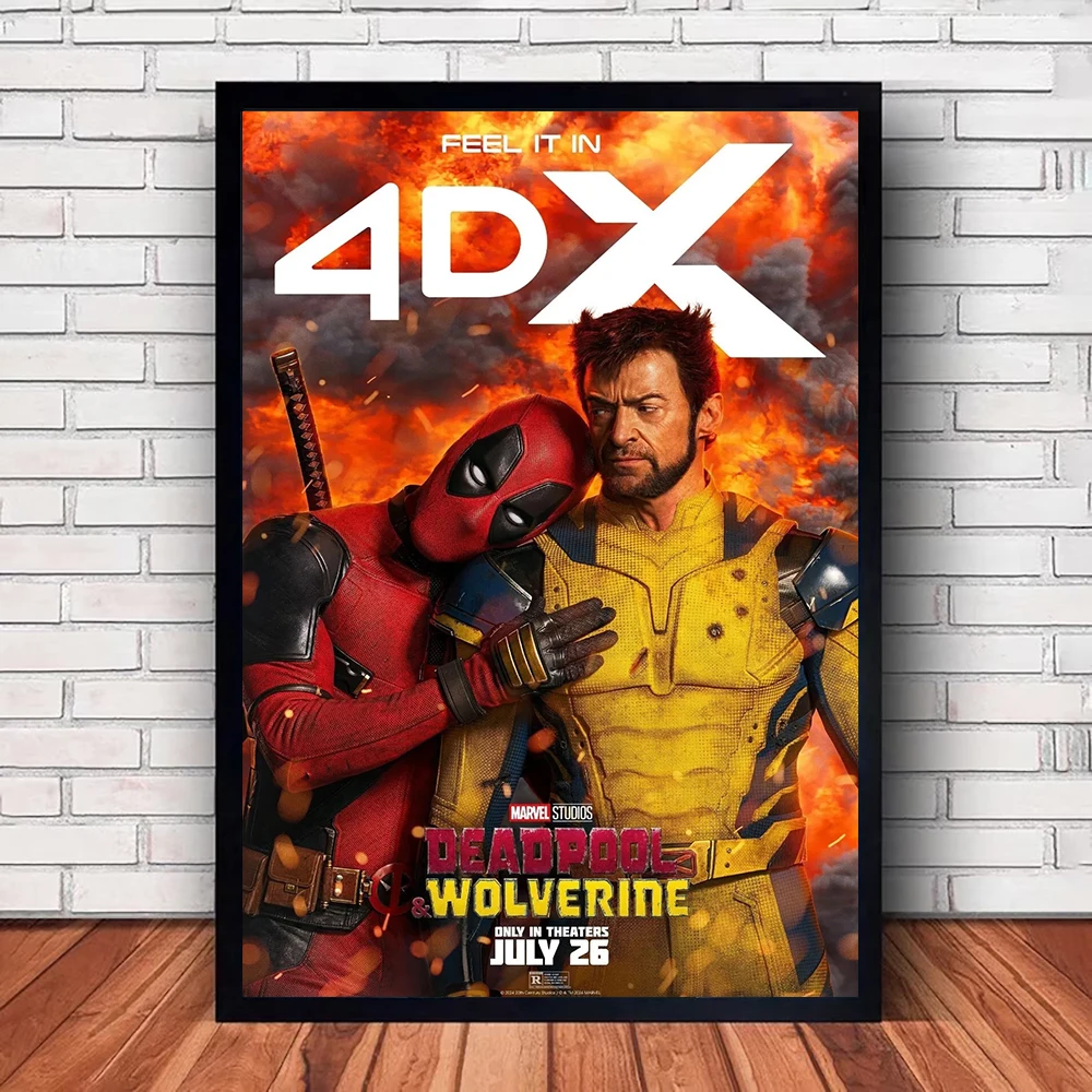 Deadpool & Wolverine Movie Poster | Ryan Reynolds & Hugh Jackman MCU Wall Art | Deadpool 3 Marvel Print - View 4