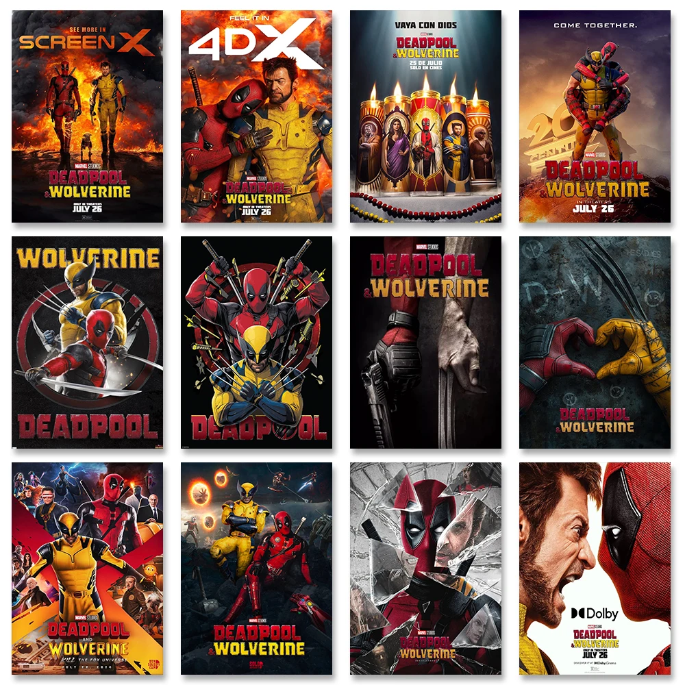 Deadpool & Wolverine Movie Poster | Ryan Reynolds & Hugh Jackman MCU Wall Art | Deadpool 3 Marvel Print - View 2