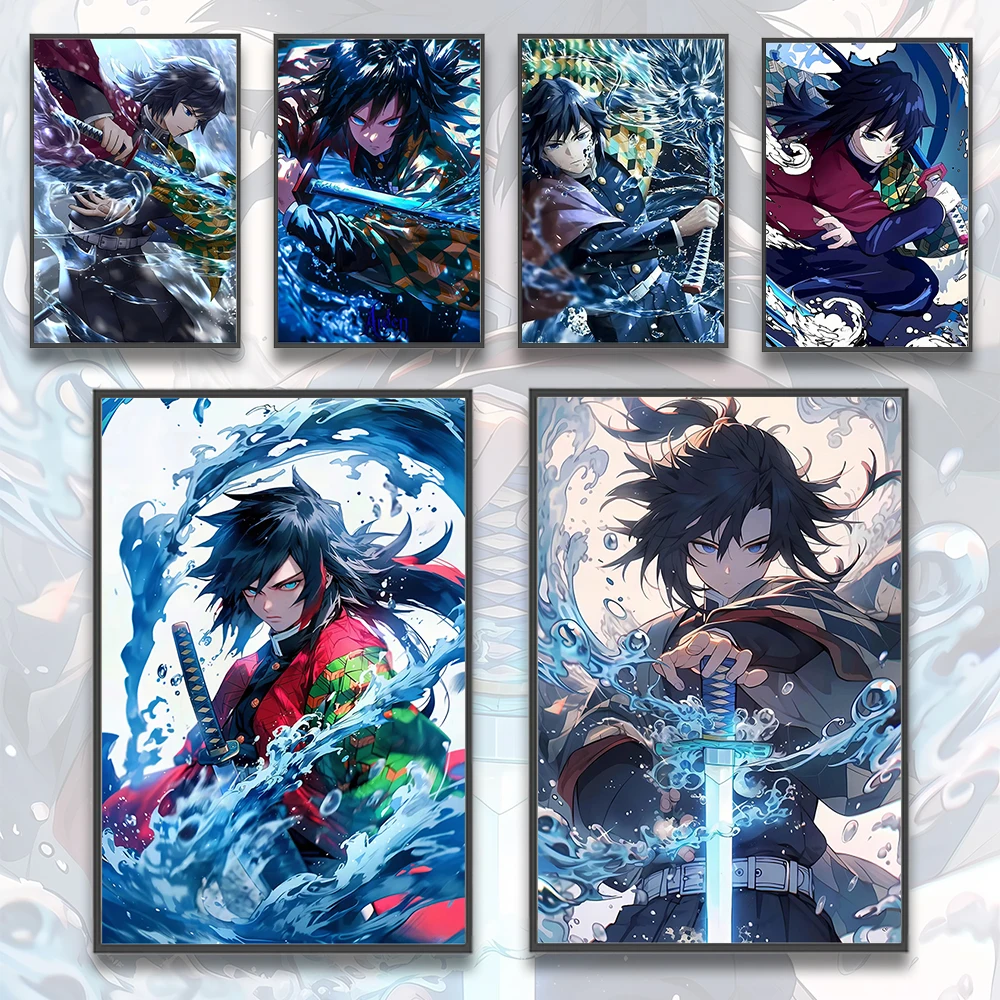 Demon Slayer Giyu Tomioka Wall Art | Premium Kimetsu no Yaiba Hashira Print | Anime & Manga Decor - View 2