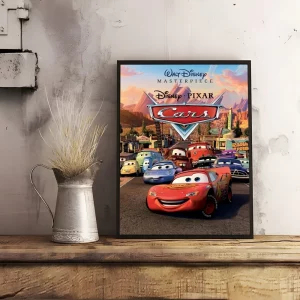 Disney's Cars Movie Poster | Lightning McQueen Wall Art | Pixar Film Print