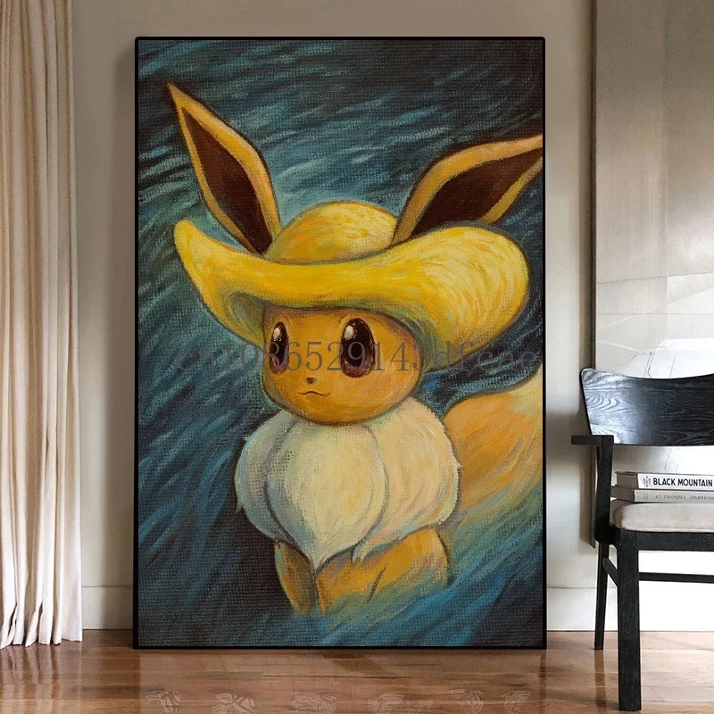 Eevee Pokémon Wall Art | All Eevee Evolutions Inspired Print | Premium Eevee Fan Art for Your Game Room