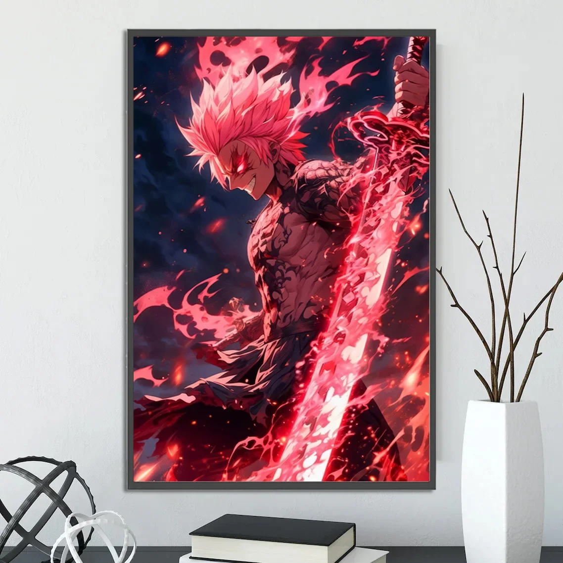 Fairy Tail Natsu Dragneel Wall Art | Epic Anime & Manga Print Featuring The Legendary Fire Dragon Slayer | Premium Decor for Fans of the Guild