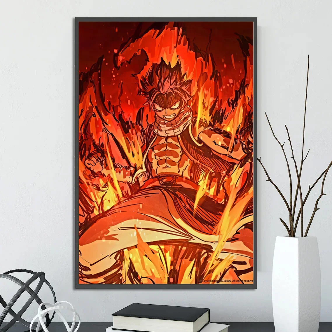 Fairy Tail Natsu Dragneel Wall Art | Premium Anime & Manga Print | Decor Featuring The Strongest Fairy Tail Characters