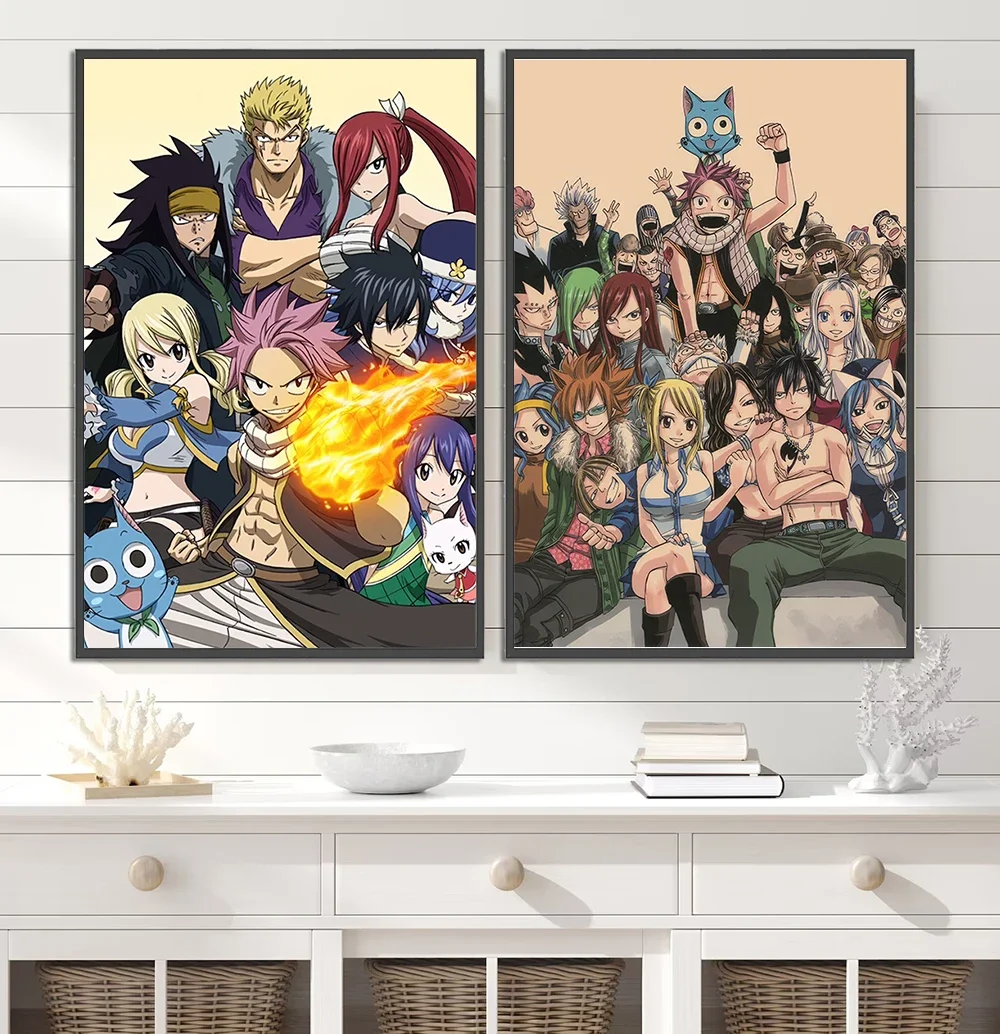 Fairy Tail Wall Art: Natsu Dragneel vs Gray Fullbuster Print | Epic Anime Poster from the Hiro Mashima Manga - View 4