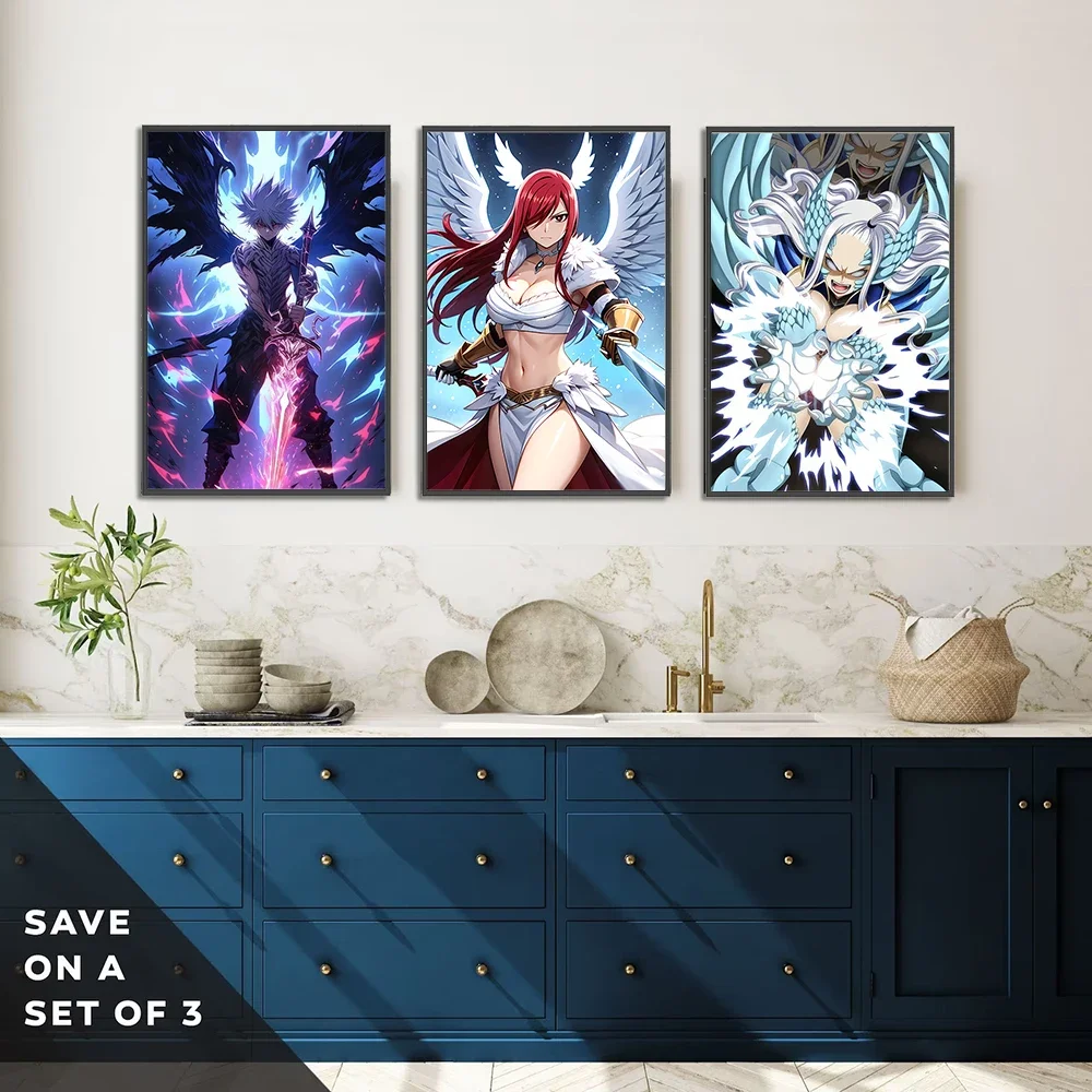Fairy Tail Wall Art: Natsu Dragneel vs Gray Fullbuster Print | Epic Anime Poster from the Hiro Mashima Manga - View 5