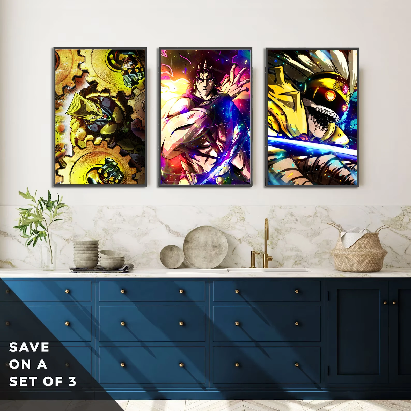 JoJo's Bizarre Adventure Wall Art: Jotaro & Jolyne Stone Ocean Print | Premium JJBA Anime & Manga Decor - View 5