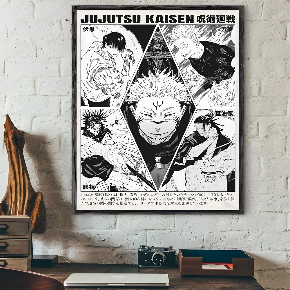 Jujutsu Kaisen Manga Wall Art | JJK Anime Print ft. Gojo Satoru, Yuji Itadori, Sukuna & Megumi Fushiguro | Premium Shonen Decor