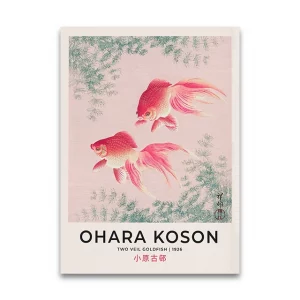 Ohara Koson 'Two Veil Goldfish' Print | Japanese Woodblock Wall Art | Shin-Hanga & Kacho-e Masterpiece
