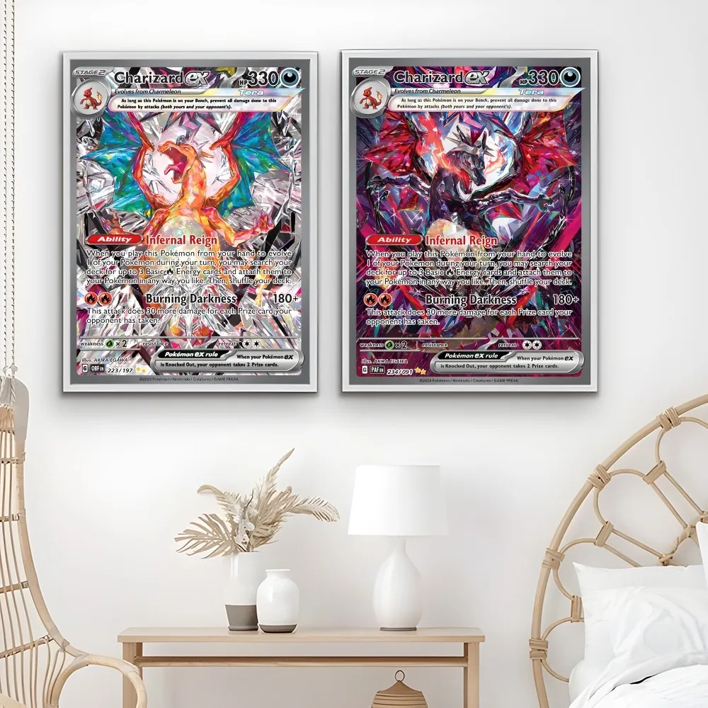 Reshiram & Charizard GX Tag Team Poster | Pokemon TCG Unbroken Bonds Wall Art | Full Art Print - View 4