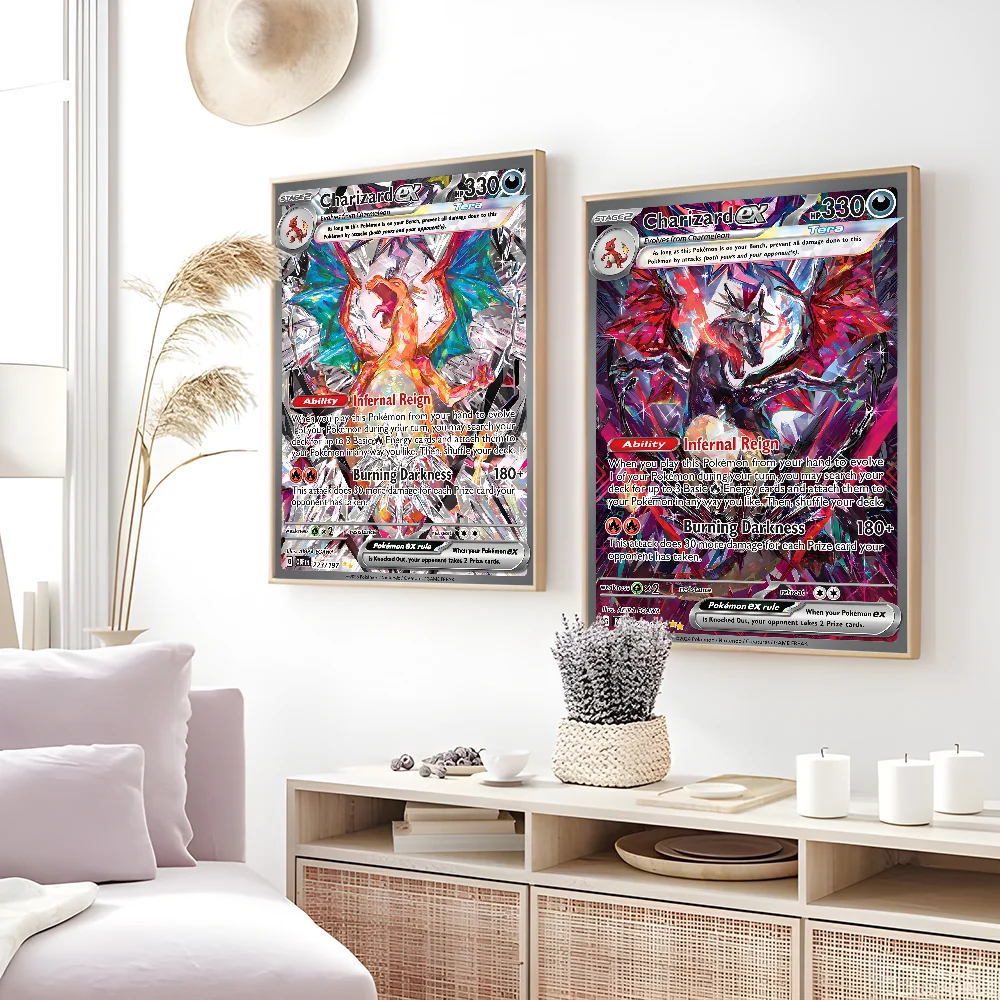 Reshiram & Charizard GX Tag Team Poster | Pokemon TCG Unbroken Bonds Wall Art | Full Art Print - View 7