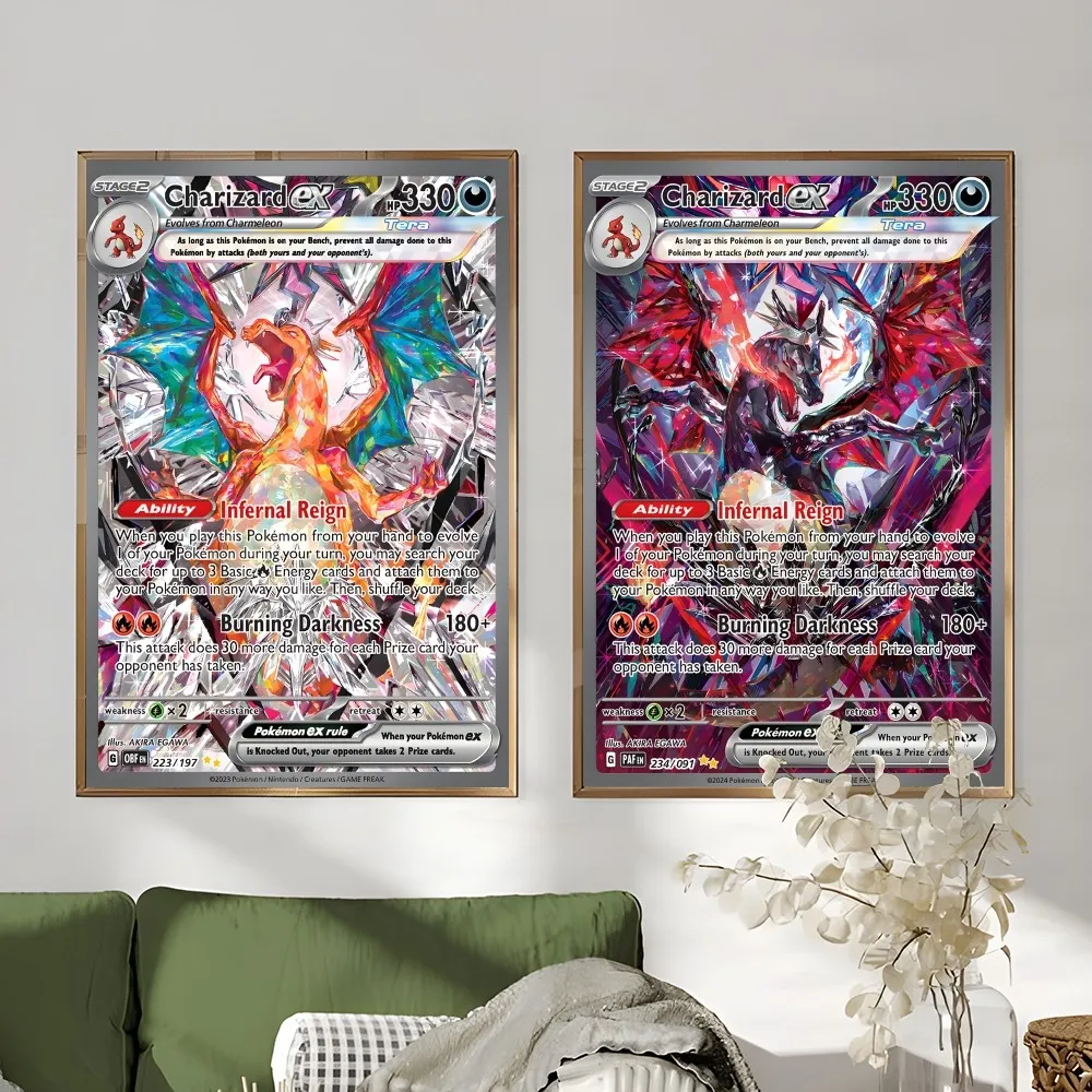 Shiny Charizard Pokémon Card Wall Art | Epic Fire-Type Evolution Print | Premium Charizard Merchandise & Decor - View 5