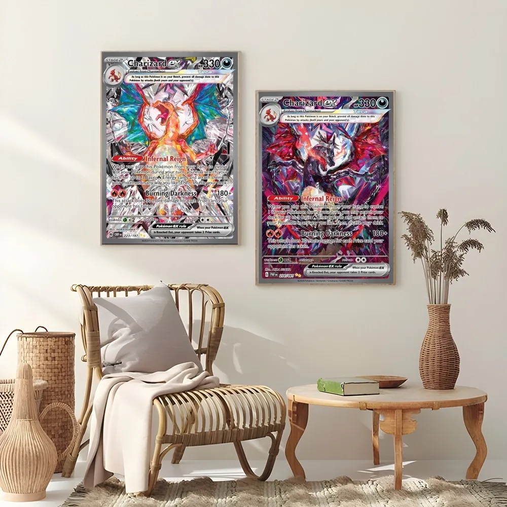Shiny Charizard Pokémon Card Wall Art | Epic Fire-Type Evolution Print | Premium Charizard Merchandise & Decor - View 6