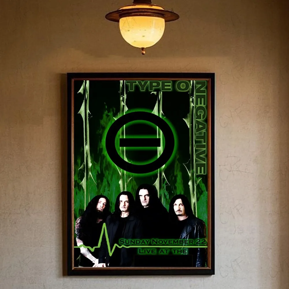 Type O Negative Band Poster | Gothic Metal Wall Art Print | Peter Steele Tribute Decor | October Rust & Bloody Kisses Era Memorabilia