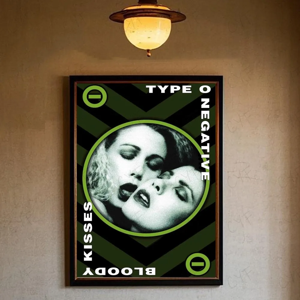 Type O Negative 'Bloody Kisses' Poster - Iconic Gothic Metal Wall Art, Album Cover Print, 90s Rock Music Decor for Home, Bar, and Living Room